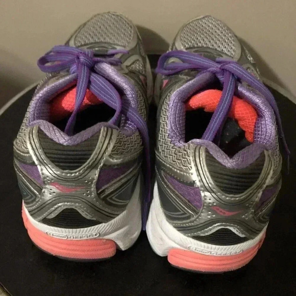 Saucony Women's PowerGrid Guide 7 Running Shoe Silver Gray Purple Size 7 - Picture 4 of 7